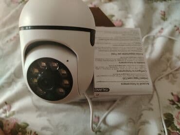 insta 360 qiymeti: Ağ rəngli, fırlanan korpuslu təhlükəsizlik kamerası. Led işiq, gecə — 2