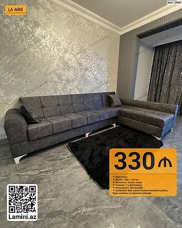Künc divan – model kodu: 12968 - Ölçülər: 260 × 160 sm - Mexanizm
