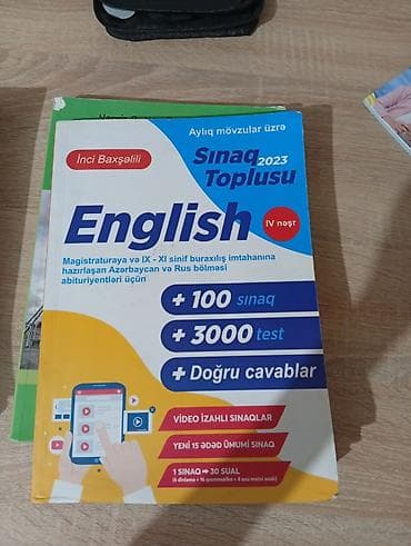 Təhsil və imtahana hazırlıq kitabları paketi 1) English – Sınaq