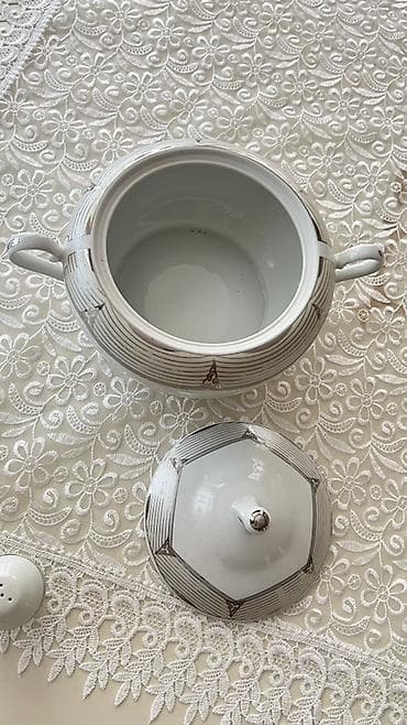 cerez qablari: Sup qabları, 1 əd, rəng - Ağ, Farfor — 2
