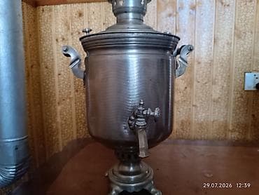 sazz odenis: Klassik metal samovar - Material: tam metal gövdə və ayaqlıq — 3