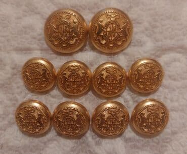 qizil qolbagilar: ARMEE MILITARE Qızılı rəngdə metal düymə dəsti – 10 ədəd hamısı 20 azn — 2