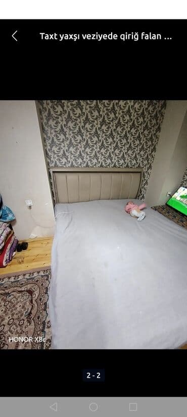 İkinəfərlik çarpayı, Bazasız, Matras ilə, Siyirməsiz