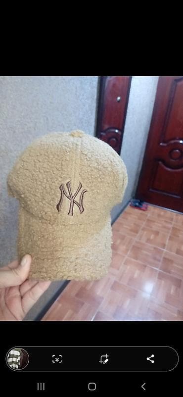 Teddy materiallı beysbol papağı – bej rəngdə - Yumşaq, xəzvari