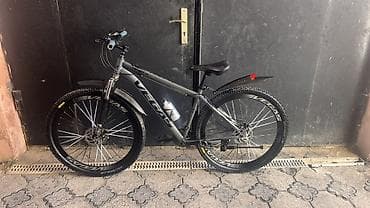 qalin teker velosiped: VEGAS dağ velosipedi - Güclü alüminium gövdə, mat boz rəng - 27.5" — 3
