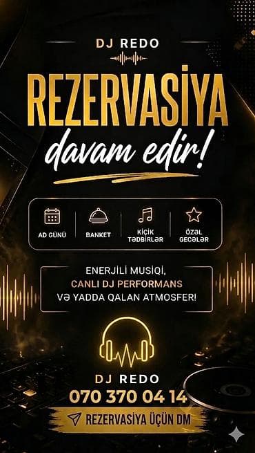 Dj sifarişi. hər növ şənliklərin tədbirlərin təşkili sərfəli qiymətə
