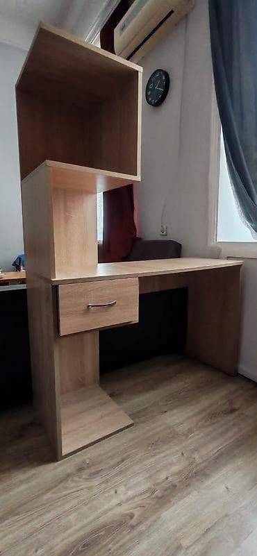 reception masasi: Düz masa, Polkalı, Siyirməli, MDF — 7