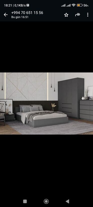 goz agaci: İkinəfərlik çarpayı, 2 tumba, Komod, Dolab, Türkiyə, Yeni — 1