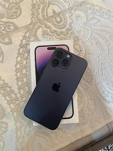 iphone 14 ucuz: IPhone 14 Pro Max, 256 GB, Deep Purple, Face ID, Sənədlərlə — 1