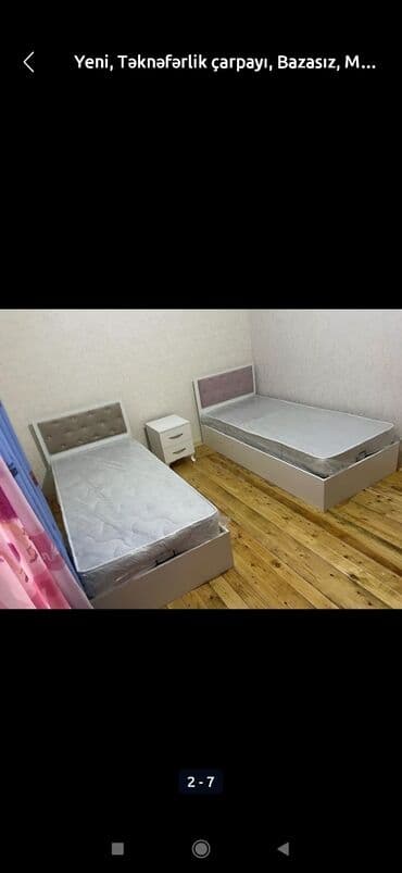 divan çarpayı: Yeni, Təknəfərlik çarpayı, Bazasız, Matras ilə, Siyirməsiz, Azərbaycan — 7