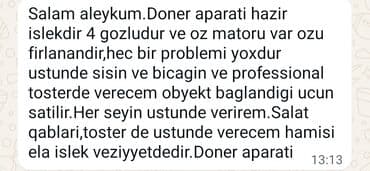 dönər avadanlığı: Dönər avadanlıqları paketi - Şaquli dönər ocağı: paslanmayan korpus — 5