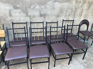 restoran stul: Yeni, Dördbucaq masa, Açılmayan, Stullar ilə, Metal — 5