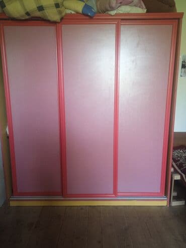mdf metbex mebelleri: Б/у, Купе, 3 двери Прямой шкаф, Гардеробный шкаф, Азербайджан — 1