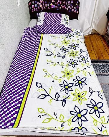 gul: Tək nəfərlik taxta yataq dəsti - Ölçü: təxmini 90×190 sm (tək — 2