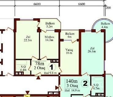 berdede ucuz evler: Yeni Yasamal, 3 otaqlı, Yeni tikili, m. İnşaatçılar, 82 kv. m — 10