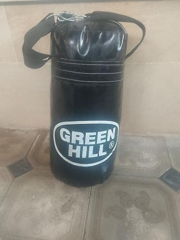 İdman və istirahət: Boks və döyüş idmanı üçün dəst - Green Hill asılqanlı boks kisəsi — 1