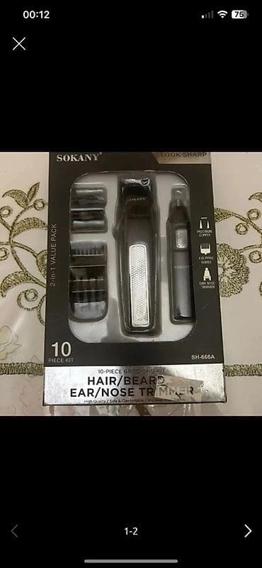 блендер sokany: SOKANY 10-Piece Grooming Kit – SH-666A 2-in-1 dəst: saç/saxsaqal — 1