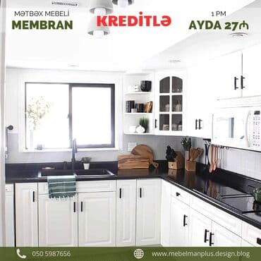 əncir cemi: Sifarişlə mətbəx dəsti, Özü çəkən petlələr, Sadə laminat, Kredit var, Pulsuz çatdırılma — 13