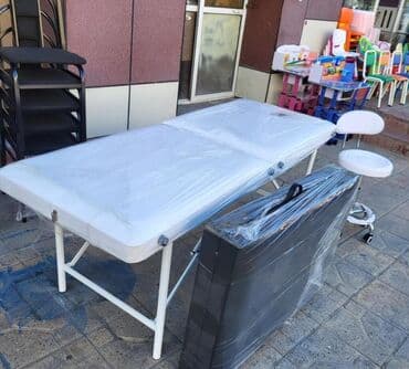 купить кушетку для массажа: Новый, Косметологическая кушетка, Складной, цвет - Белый — 1
