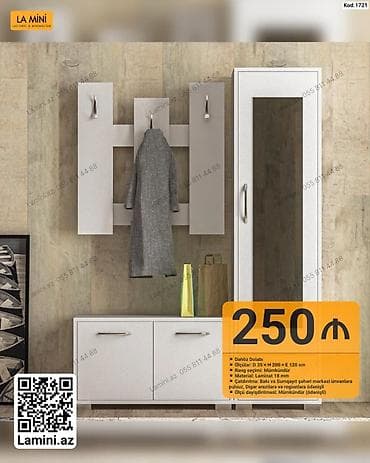 Dəhliz dolabı – La Mini (Kod: 1721) - Tərkib: asqılı divar paneli — 1