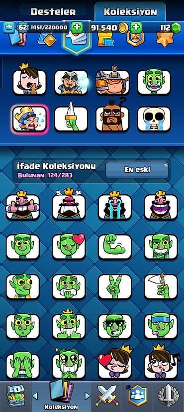 elektro akustik gitara: Clash Royale hesabı - Kral səviyyəsi: 62 - Kupa: 11 542+ - Qızıl: 91 — 6