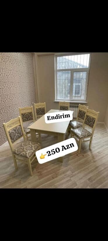 stol və stul: Qonaq otağı üçün, Yeni, 6 stul — 1