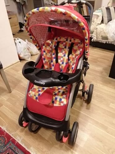 кресло для ребенка в машину: Qırmızı reng uşaq kolyaskası + Ana qucağı (maşın üçün oturacaq). Geniş — 1