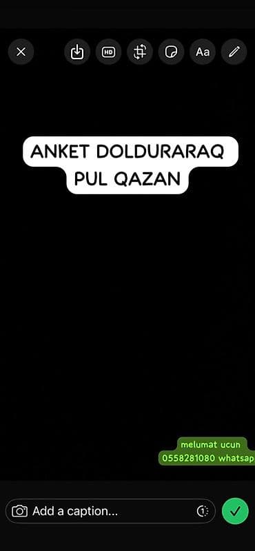 masaj xidmetleri: Xidmət: Anket dolduraraq pul qazanma imkanı Təsvir: - Onlayn — 1