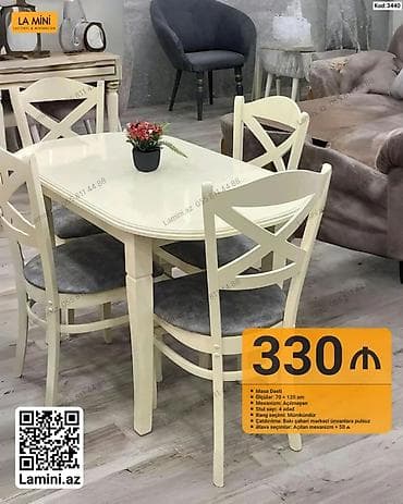 stol ustul: Masa dəsti – La Mini (Kod: 3440) - Ölçülər: 70 × 120 sm - Mexanizm — 1