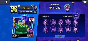 Brawl Stars oyun hesabı - Kupa yolu: 41,093 - Prestij: 22 səviyyə - — 3