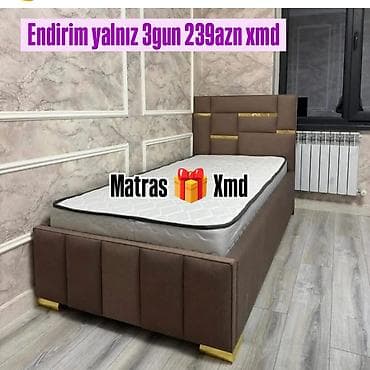 Təknəfərlik çarpayı, Matras ilə, Siyirməsiz