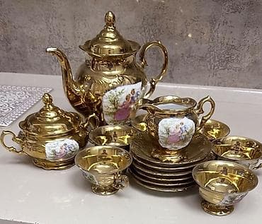 monoblok satilir: Çay dəsti, Farfor, 6 nəfərlik — 1