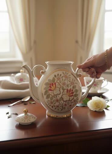 kəpənək buketi: Yeni, rəng - Ağ, Çaydan, 1 l, Çexiya — 4