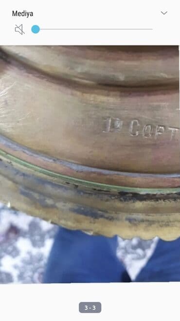 mis samovarlar: Antik samovar – “Bataşev” istehsalı (Tula) Xüsusiyyətlər: - Material — 3