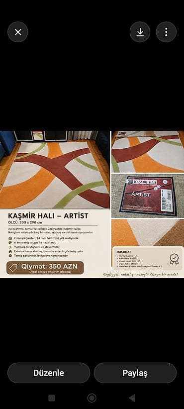 Xalça Dekorativ, Türkiyə, Kredit yoxdur