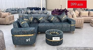 duz otagi bakida: Künc divan, Qonaq otağı üçün, Bazalı, Açılan, Kitab — 3