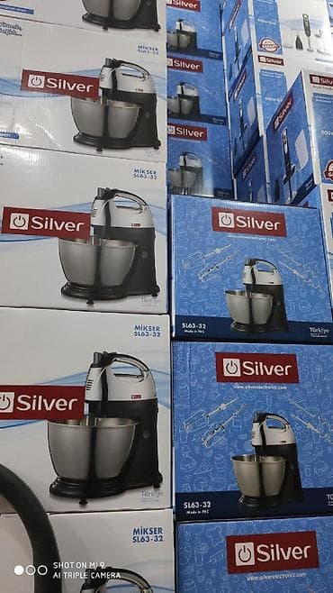 Mikserlər: Mikser mixer qabli mikser Silver Turk markasi 350 watt guc 5 suretli — 6