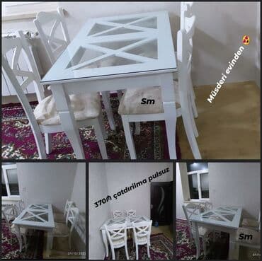 metbext moyka: *Bir gün ərzində çatdırılma olunan* ✔️Kuxna üçün stol stul dəsti✨✨ — 5