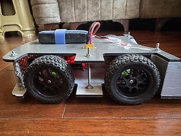 Dörd təkərli, aşağı profilli döyüş/robot yarış avtomobili (RC) – metal — 3