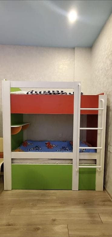 Oğlan və qız üçün, Çarpayı, Matras ilə, Siyirməli, Laminat