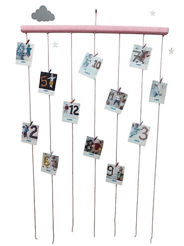 sirqa sekilleri: Uşaqın ilk ilini aylara görə xatırlamaq üçün divar asılqanlı — 1