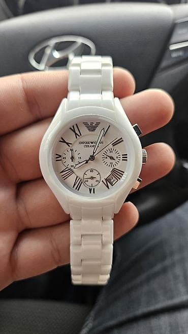 İşlənmiş, Qol saatı, Emporio Armani, rəng - Ağ