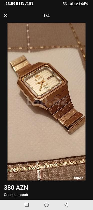 Qol saatı, Orient, rəng - Qızılı