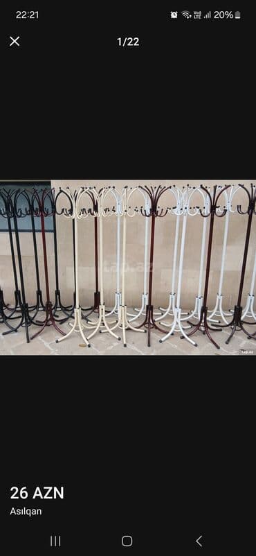 вешалка для верхней: Yeni ve keyfiyyetli demir asilqanlar Qalinlar - 45 azn Nazikler - 26 — 2