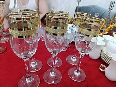 Qədəhlər, rəng - Qızılı, Şüşə, Azərbaycan