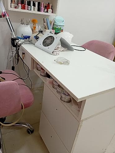 Gözəllik/Nail salon üçün iş masaları və kreslolar dəsti - 2 ədəd — 2