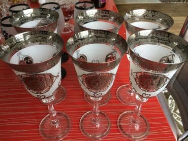 Qoruyucu plyonka və şüşələr: Qədəhlər, rəng - Ağ, Şüşə, 6 ədədli dəst — 2