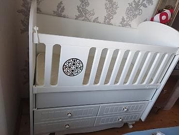 Ev və bağ: Aymınİ uşaq beşiyi - Rəng: ağ - Material: MDF/laminat kombinasiyası — 3