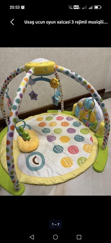 oyuncaglar: Uşaq üçün musiqili oyun xalçası və aktivlik mərkəzi - Dairəvi yumşaq — 7