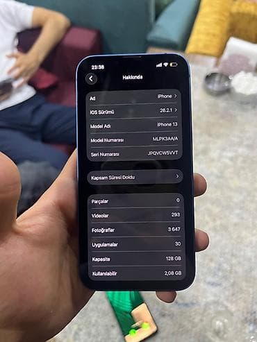 iphone 8s plus: IPhone 13, 128 GB, Mavi — 3